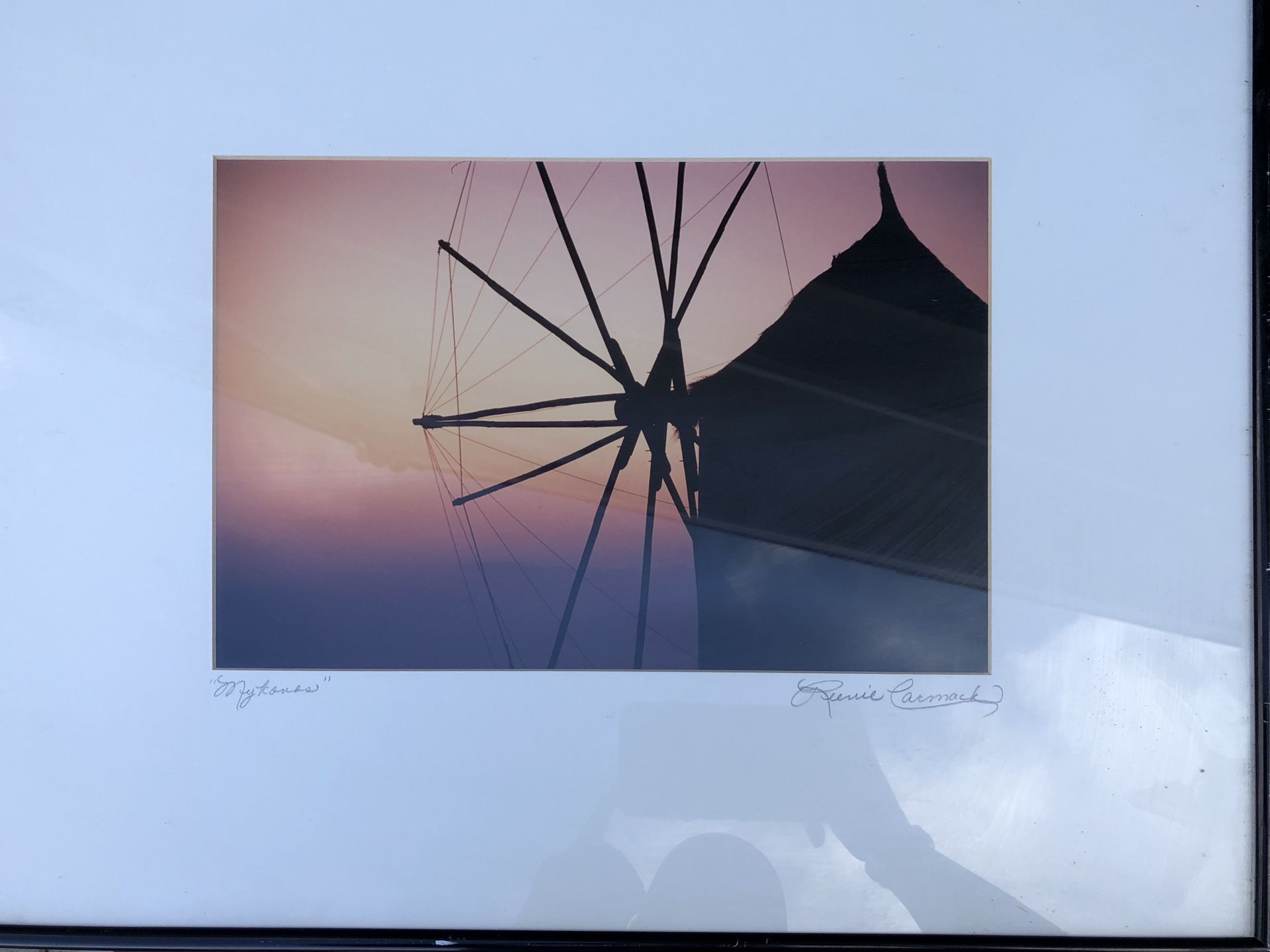 Two original photo art pieces signed by artist