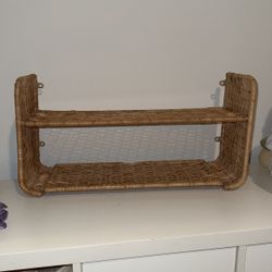 Ikea rattan shelf