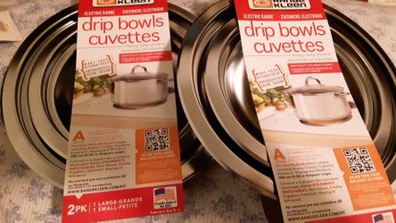 Drip pans for electric range style a plug-in