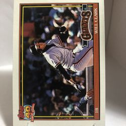 1991 Topps Will Clark Card #500