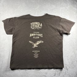 YoungLA 455 Men’s XL Brown Reversible Immortal Gym T Shirt Ambitous Club #11A