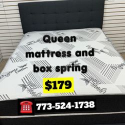 Queen size mattress and box spring super comfy best quality available for pick up and delivery $179 only 🔥🔥🔥🚚🚚