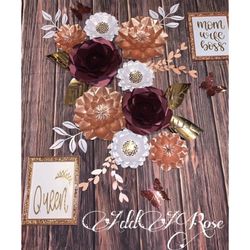 Paper Flowers Rose gold
