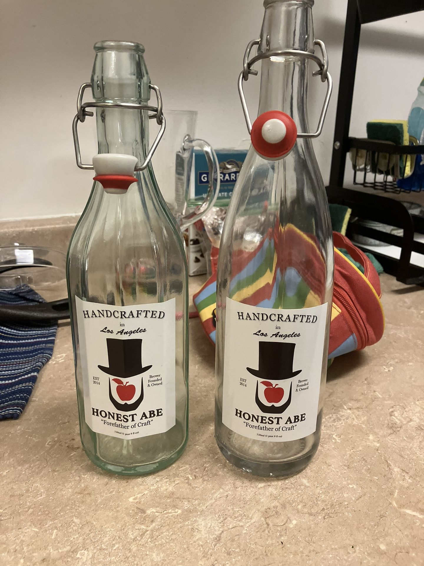 Honest Abe Cider Growlers x 2