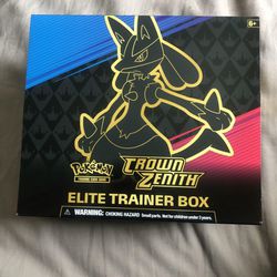 Crown Zenith Elite Trainer Boxes. Paledean Fates Elite Trainer Box 