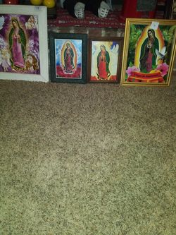 I have r saints for sale 2 small ones are 5.00 each the one on the left is 15.00 n the one on the is 10.00
