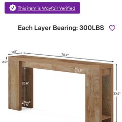 Brown Entry Console Table