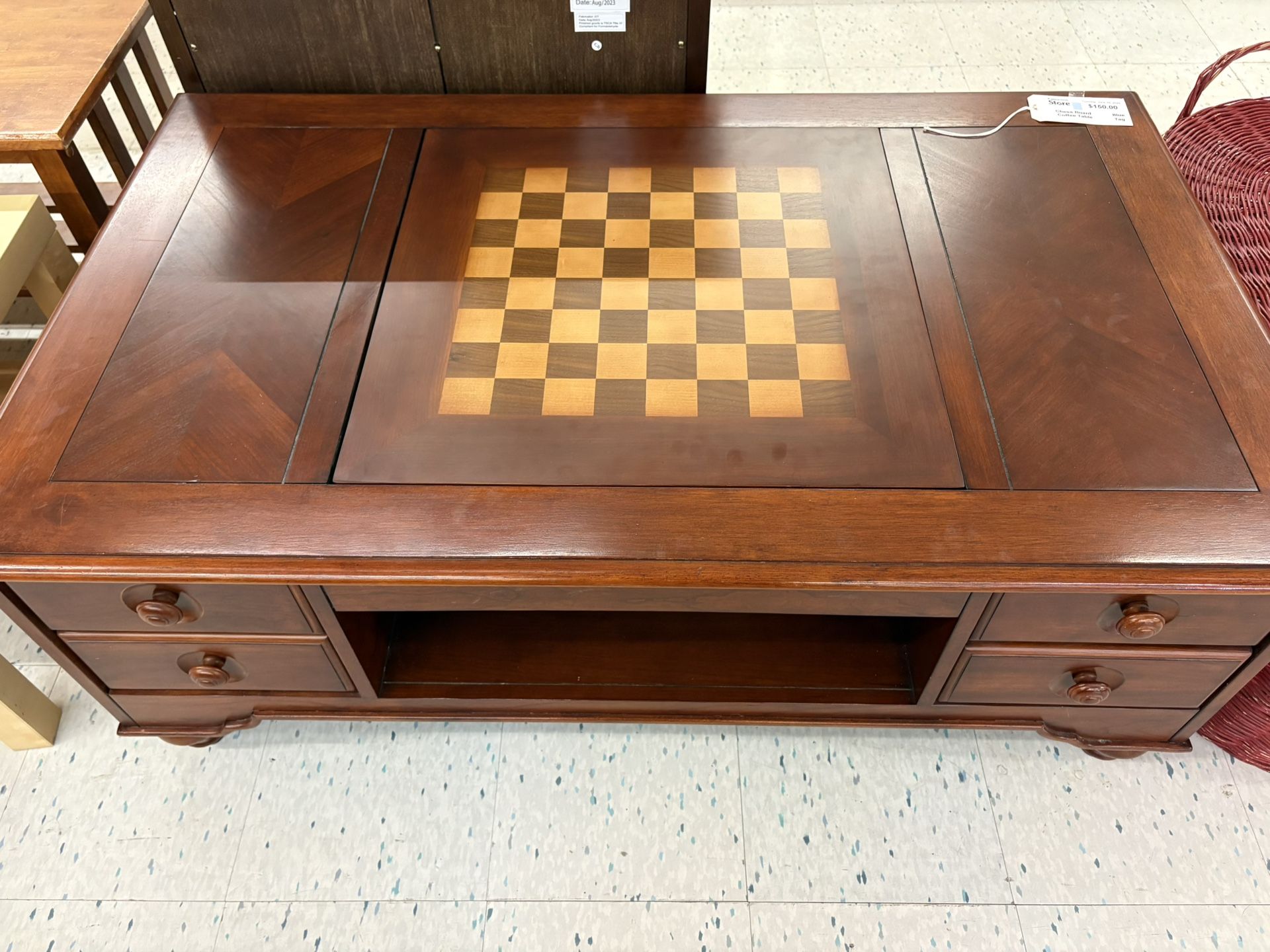 Checkers/Chess Board Coffee Table