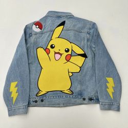 Levi’s X Pokemon 25th Anniversary Embroidered Vintage Fit Denim Trucker Jacket
