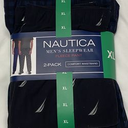 Nautica Mens Sleepwear Fleece Pants XL 2- Pairs Pajama Bottoms