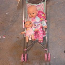 Stroller W/ Dolls