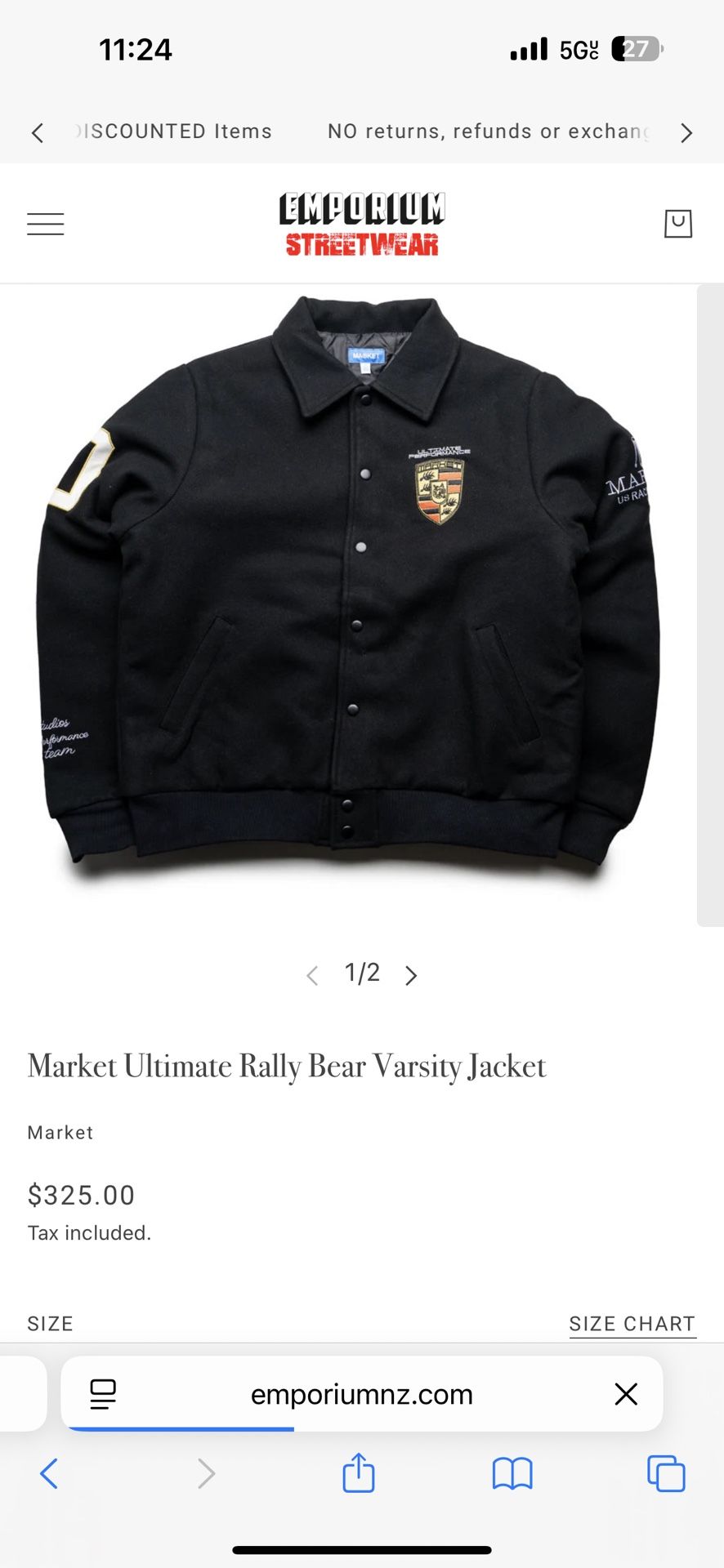 Market (Rally Bear) Varsity Jacket