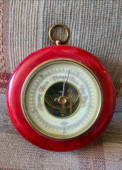 ATCO Barometer Wood Case Enamel Porcelain Face Made in Germany Stamped J&G 1651