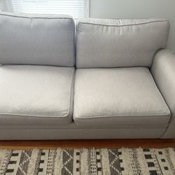 Sleeper Loveseat – Pottery Barn Style, Dove Performance Fabric