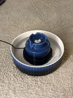 Cupcake Cat Water Fountain Porcelain, Cat Fountain for Dog and Cat