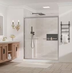56 in. - 60 in. W x 72 in. H Double Sliding Framed Shower Door