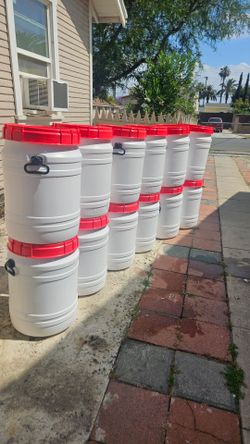 Barriles Barrel Dog Food Container Linpios De Quimico Para Guardar Cualquier Cosa 20 gallon  Ontario super Offerta $22 Each
