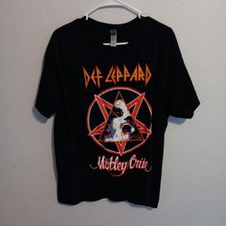 DEF LEPPARD MOTLEY CRUE T - SHIRT
