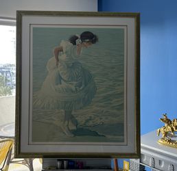 35” 1/2 X 28” Framed, Signed and Numbered Susan Rios Serigraph Print “Dance”