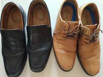 Clarks Brown Black Dressing Leather Shoes