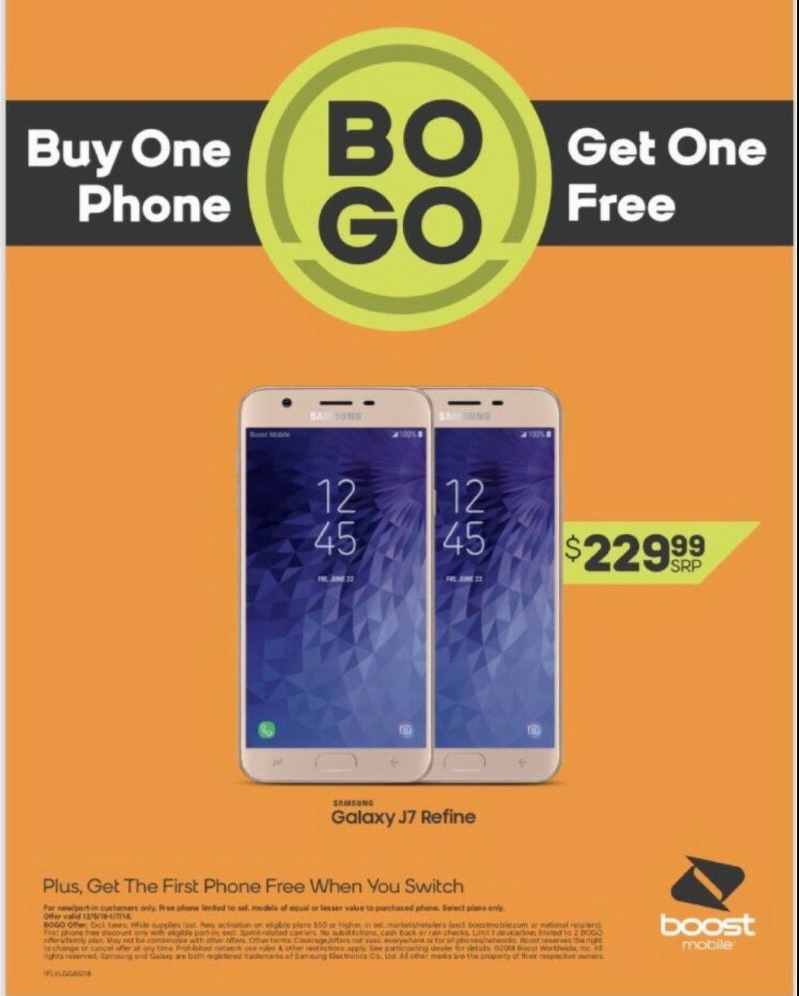 J7 free when you switch BoGo J7 free with new number!