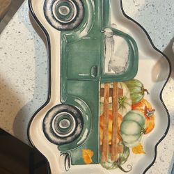 Cute Farmhouse Pumpkin Platter For Thanksgiving 