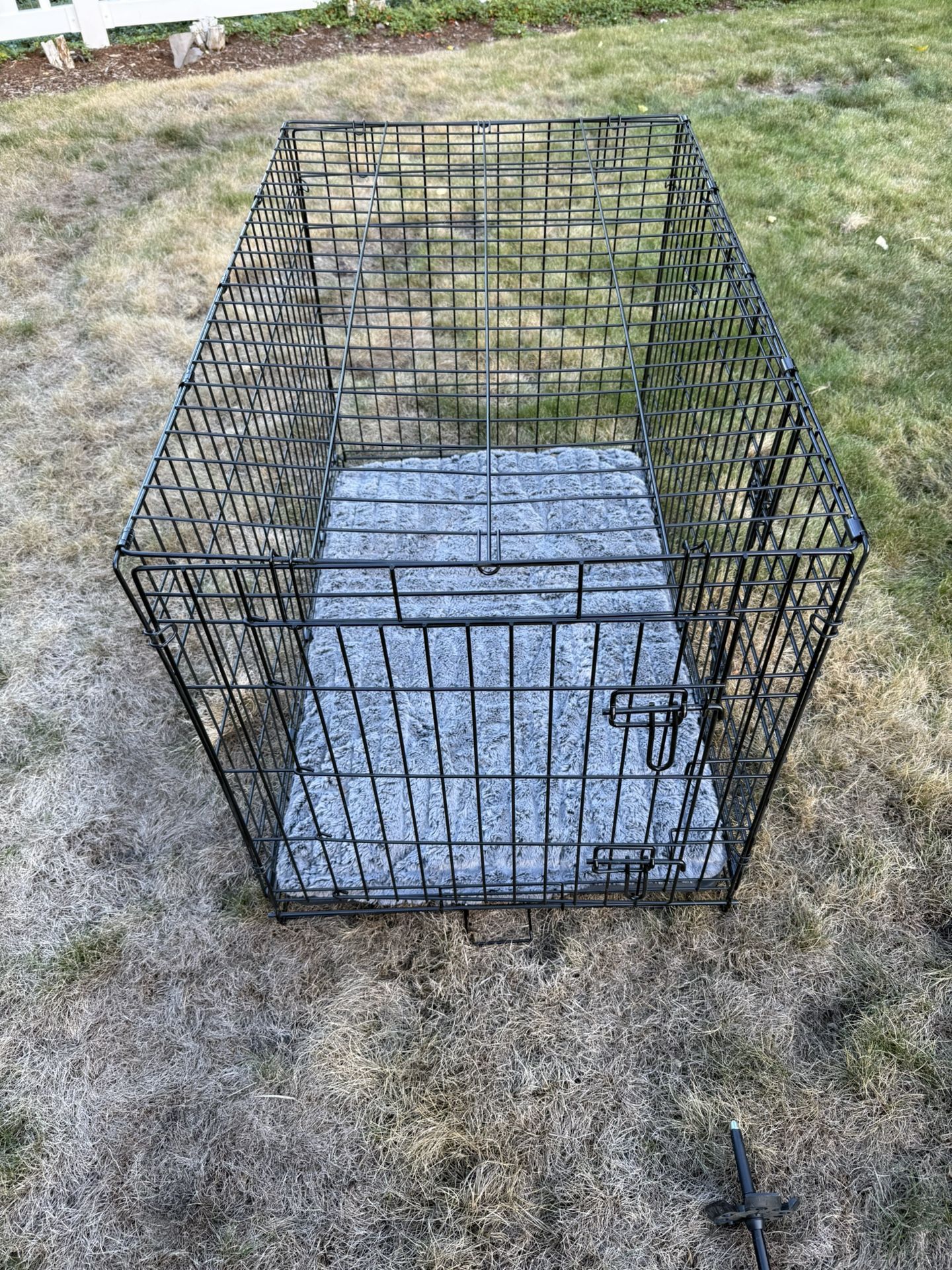 Collapsible Dog Crate – 36” with Double Doors + Mat