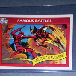 1990 Marvel Card. Daredevil Vs Wolverine No. 109