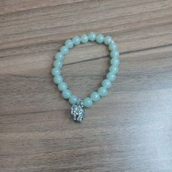 Green Elephant Beaded Bracelet 