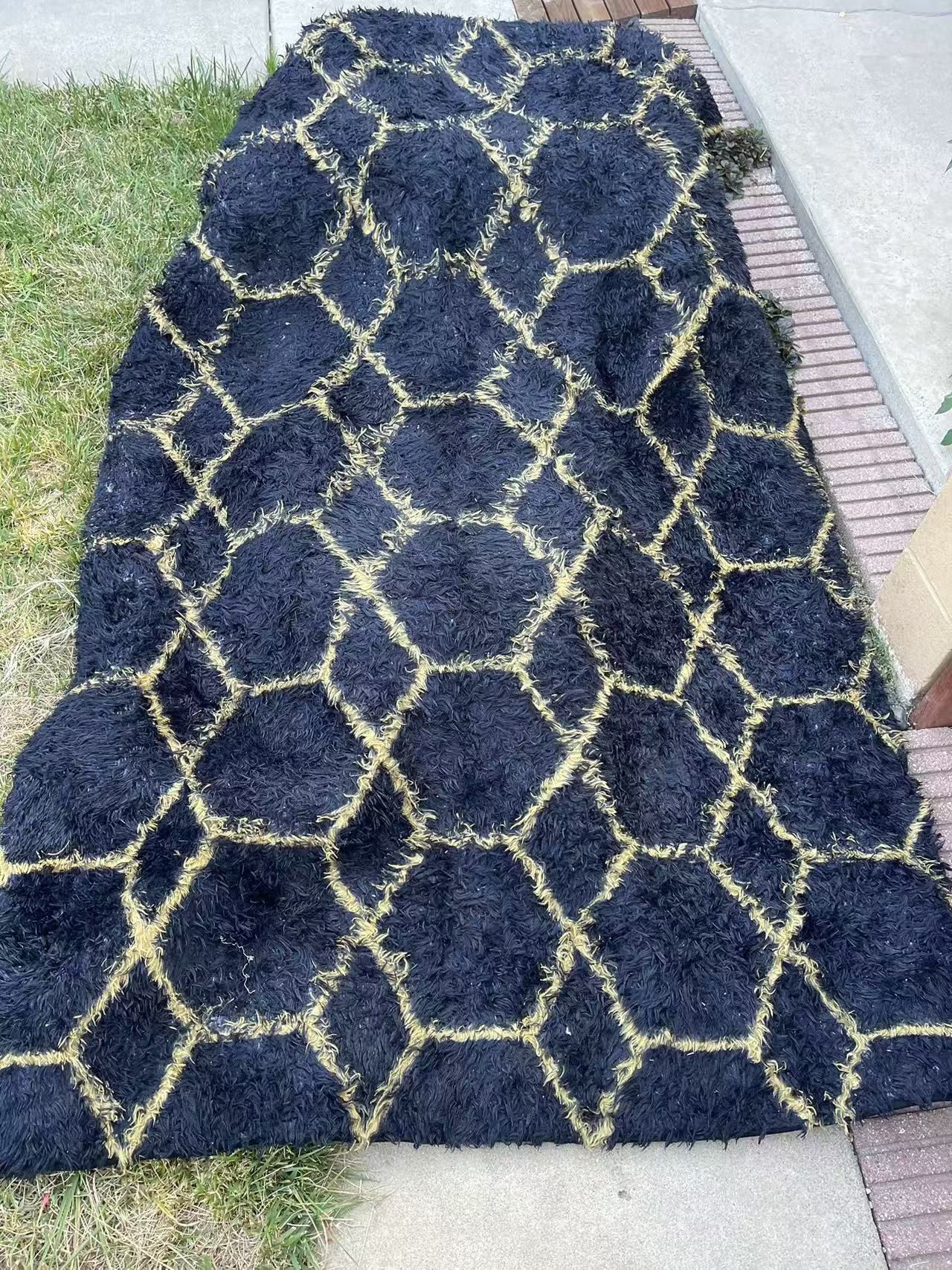 Rug Deep Blue Geometric