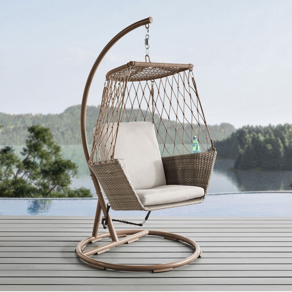 Members Mark Bisbee Rope Swing Hanging Chair In Cast Ash Brand New With Tags