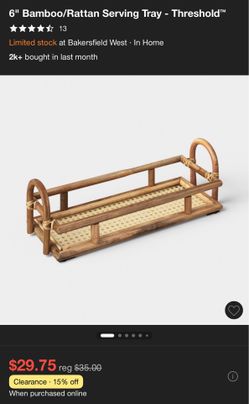 Threshold Bamboo/Rattan Serving Tray