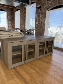 Restoration Hardware Machinto Glass Sideboard