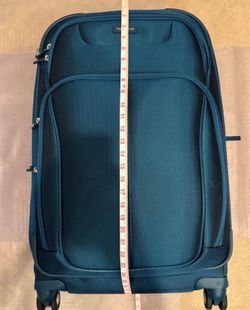 samsonite blue large travel suitcase