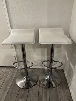 White bar stools