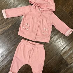 Cute Pink Baby Girl Matching Carter’s Outfit Size 3 Months