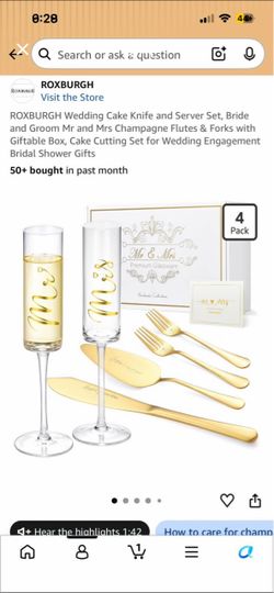 4 piece wedding set