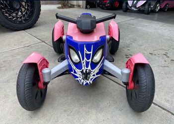 Spiderman Quad Kids Ride On Electric Car Truck Tank Wish