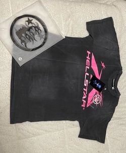Classic Hellstar Tee Pink and Black (Medium)
