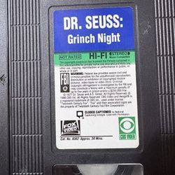1977 Dr Seuss Grinch Night VHS (vintage)