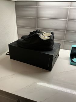 ARMANI EXCHANGE///Low-Sneakers/US 9/Plain/Leat her/BLK//low top sneaker