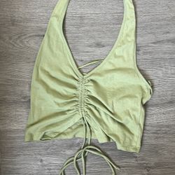 Green halter top size medium