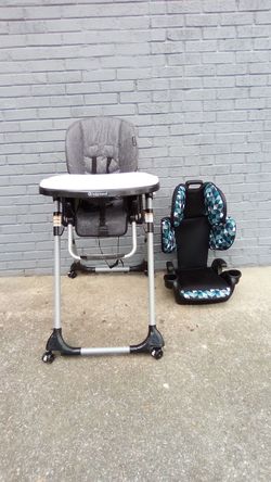 High chair +car seat 30.00