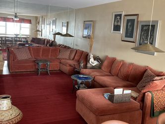 Italian Modular Sectional With Throw Pillows
