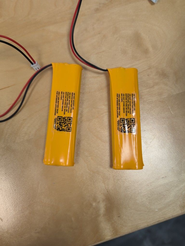 (2 Pack) D-AA650Bx4 DAA650Bx4 E1021R All Fit EJW-NI-CAD BYD 4.8v 650mah Ni-CD AA Battery Pack Exit Sign Emergency Light Fire