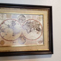 World Map Framed Art 