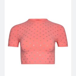 Alexander Wang Crystal Short Sleeve Shirt