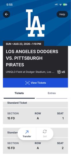 Los Angeles Dodgers Vs Pittsburgh Pirates Sunday August 23rd