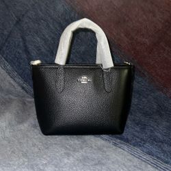 New Coach City Mini Tote Bag  BLACK