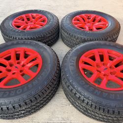 RED GLOSS OEM CHEVY SILVERADO Z71 TAHOE AVALANCHE GMC WHEELS 18 INCH